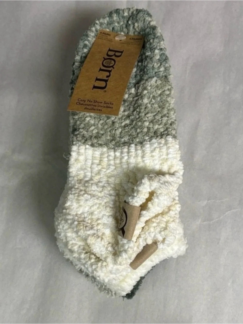 New Born Socks Women’s 4 Pair Multicolor Plush Soft Cozy No Show Socks Casual